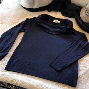 Ellen Tracy Midnight Blue Cowl Neck Sweater